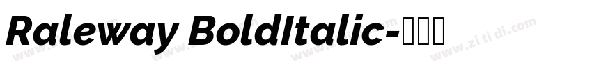 Raleway BoldItalic字体转换